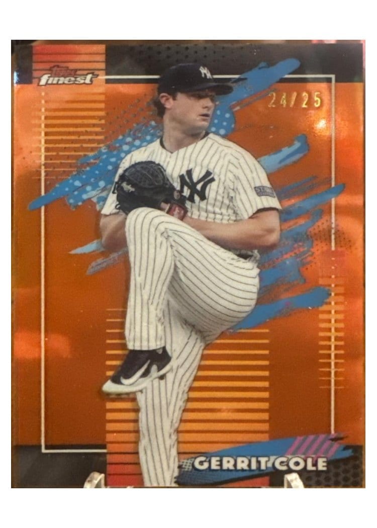2026 Topps Finest Gerrit Cole Orange Refractor #191 card
