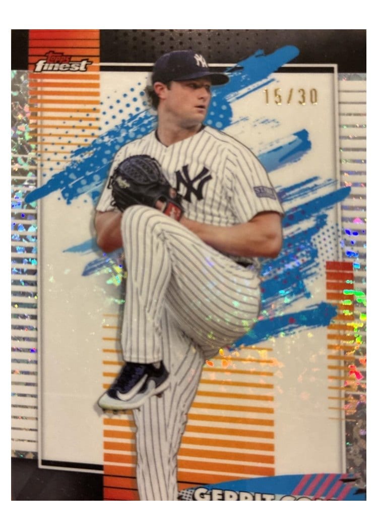 2026 Topps Finest Gerrit Cole White Mini Diamond Refractor #191 card