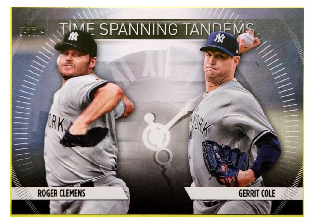 2023 Topps Update Time-Spanning Tandems Gerrit Cole / Roger Clemens #TS-23 card