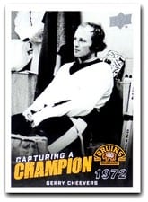 2023-24 Upper Deck Boston Bruins Centennial Capturing a Champion Gerry Cheevers #CC-14 card