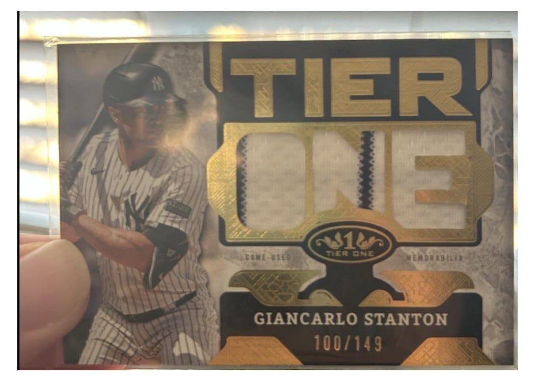 2025 Topps Tier One Die-Cut Relics Giancarlo Stanton #T1RD-GS card