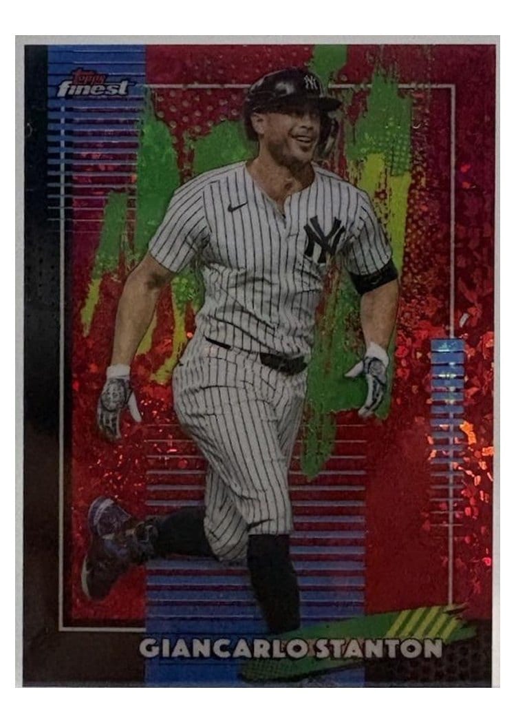 2026 Topps Finest Giancarlo Stanton Red Mini Diamond Refractor #32 card