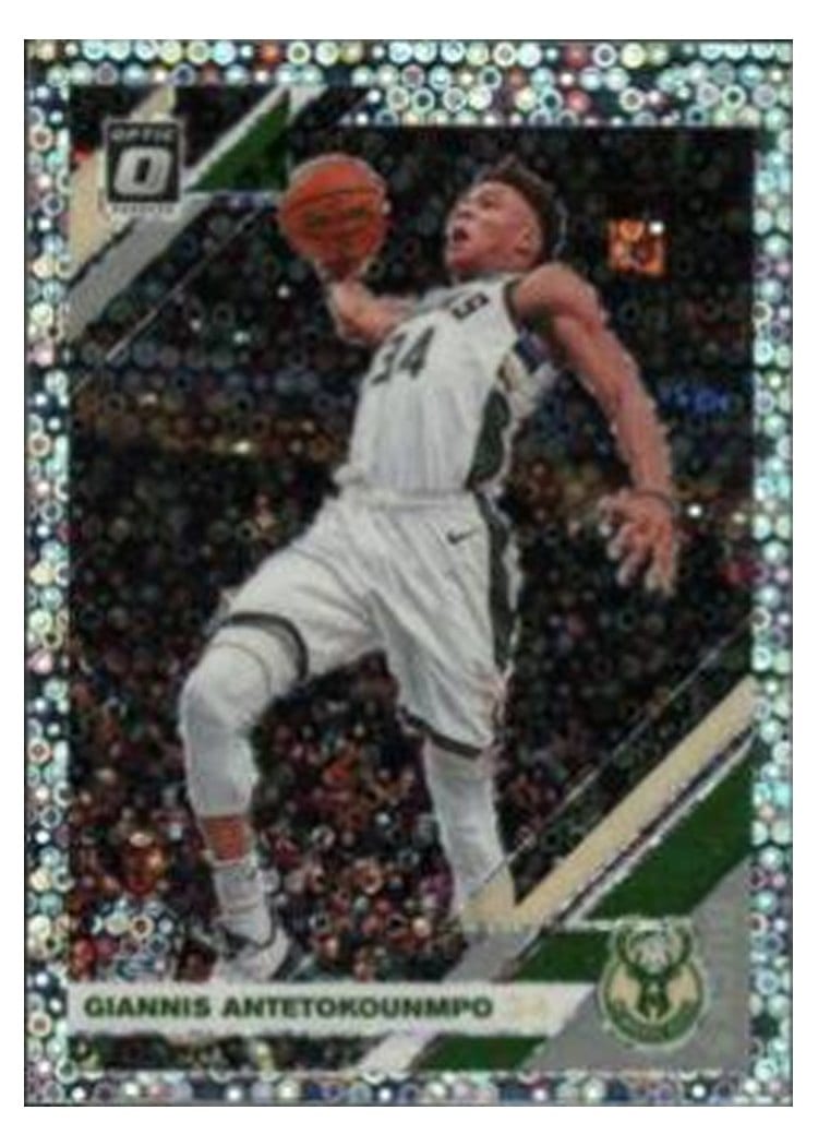 2019-20 Donruss Optic Base Set Giannis Antetokounmpo Fast Break Holo #81 card