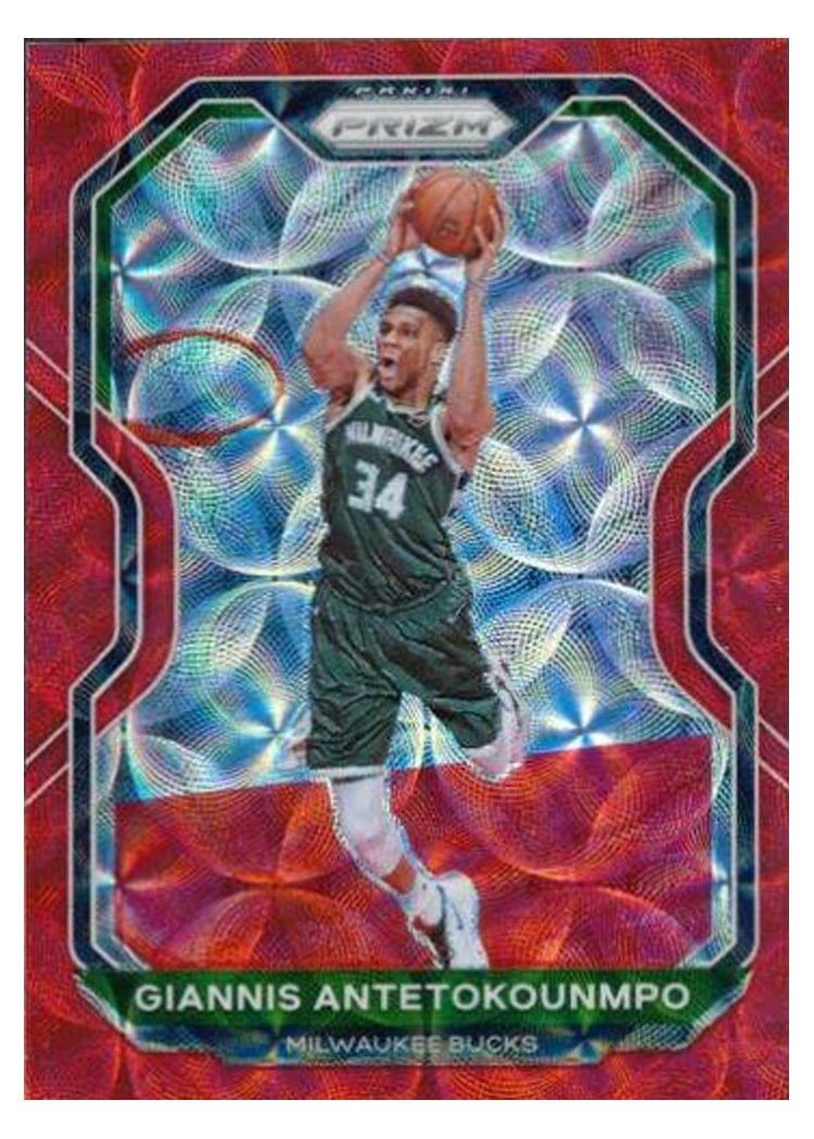 2020-21 Panini Prizm Base Set Giannis Antetokounmpo #111 card