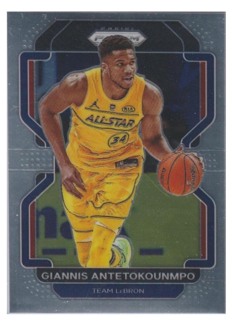 2021-22 Panini Prizm Base Set Giannis Antetokounmpo #166 card