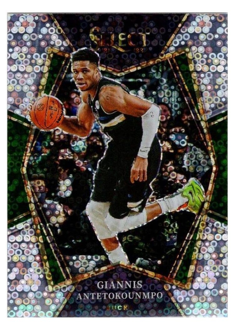 2021-22 Panini Select Base Set Giannis Antetokounmpo Disco Prizm #140 card