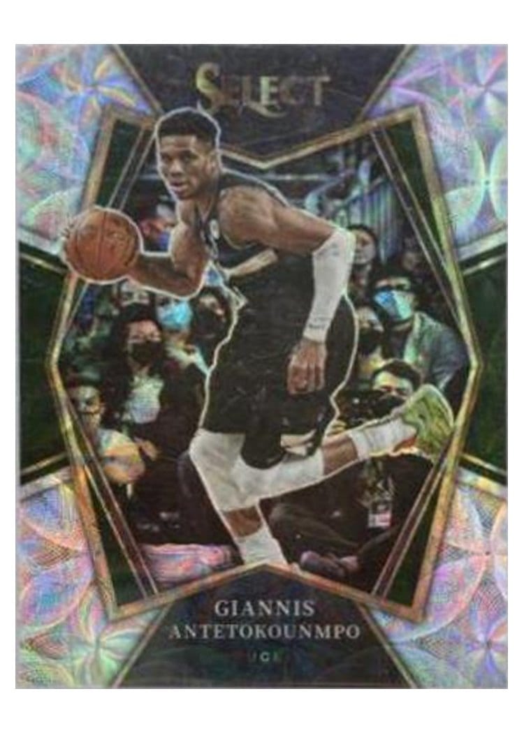 2021-22 Panini Select Base Set Giannis Antetokounmpo Scope Prizm #140 card