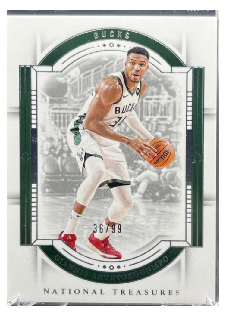 2023-24 Panini National Treasures Base Set Giannis Antetokounmpo #91 card