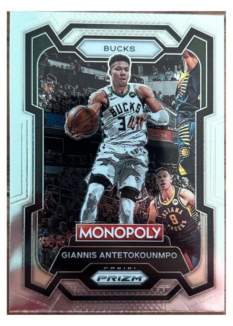 2023-24 Panini Prizm Monopoly Base Set Giannis Antetokounmpo #49 card