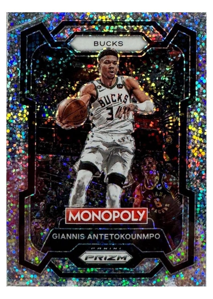 2023-24 Panini Prizm Monopoly Base Set Giannis Antetokounmpo Sparkle #49 card
