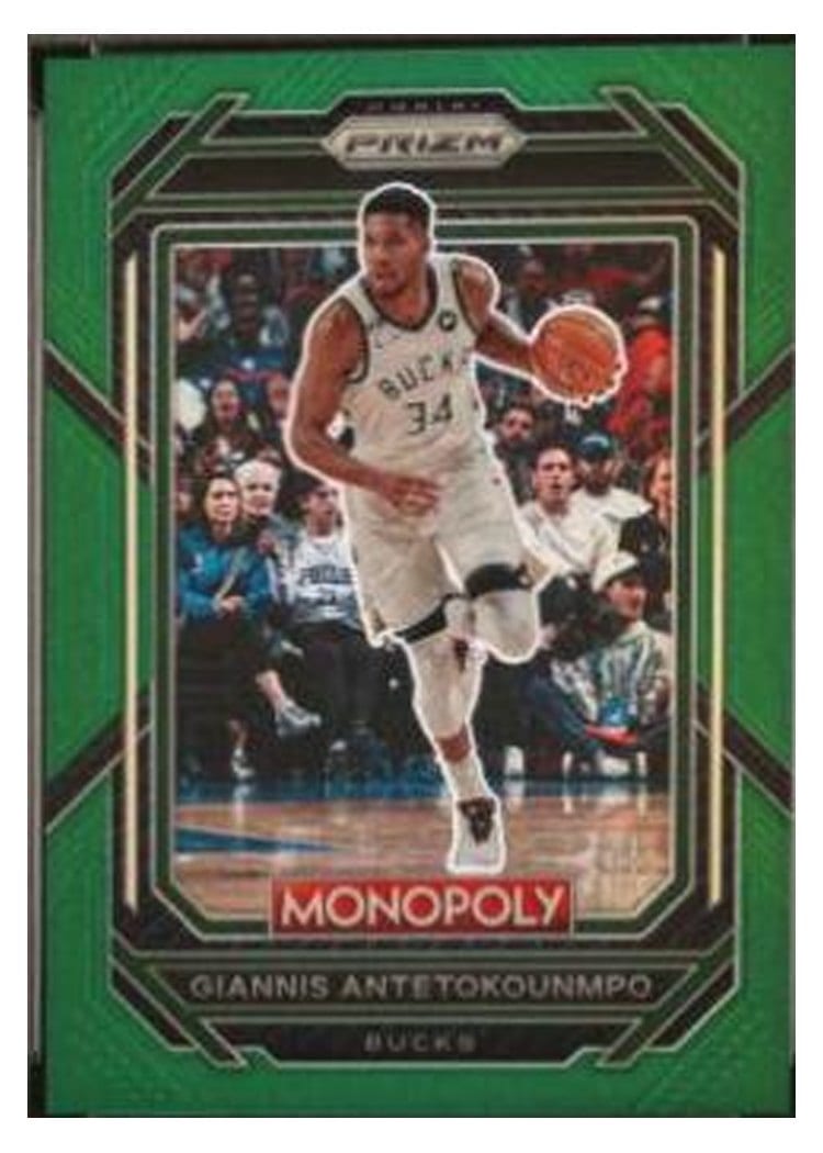 2023-24 Panini Prizm Monopoly Base Set Giannis Antetokounmpo Green #49 card