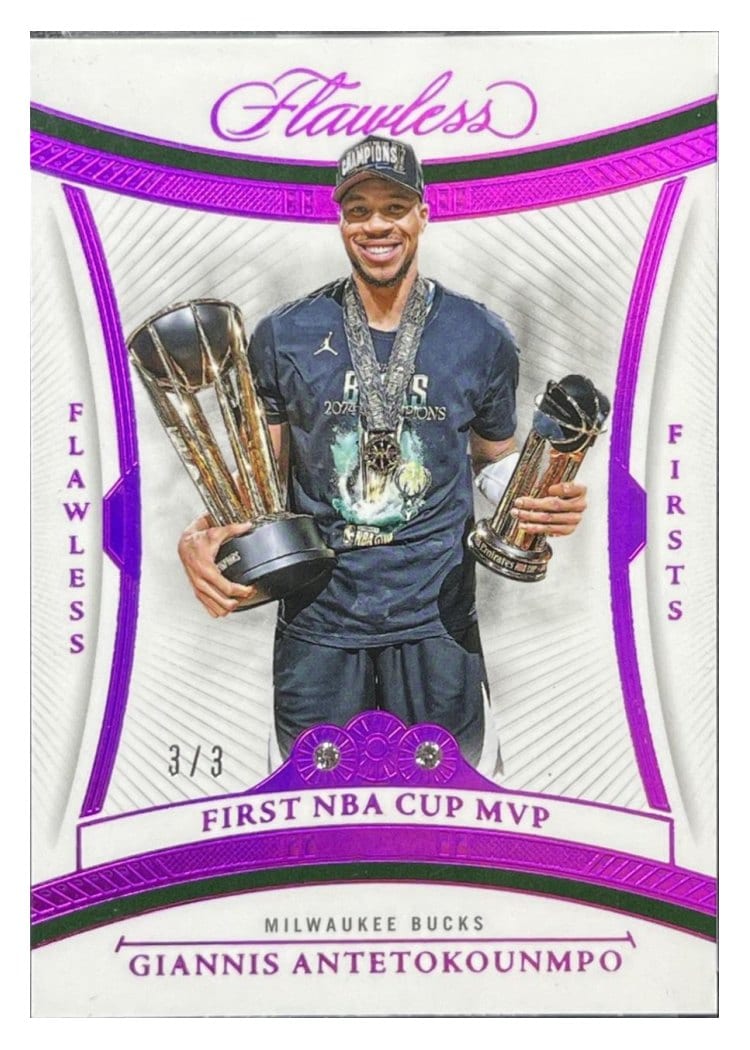 2024-25 Panini Flawless Base Gems Giannis Antetokounmpo #144 card