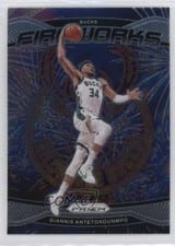 2024-25 Panini Prizm Fireworks Giannis Antetokounmpo #4 card