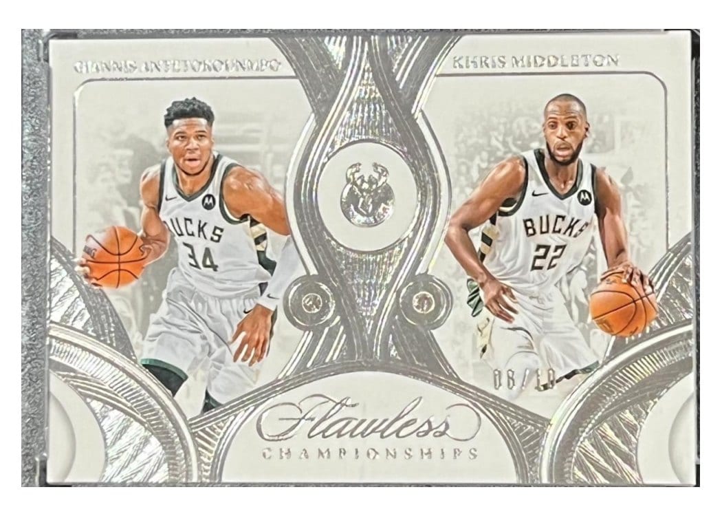 2024-25 Panini Flawless Base Gems Giannis Antetokounmpo/Khris Middleton #175 card