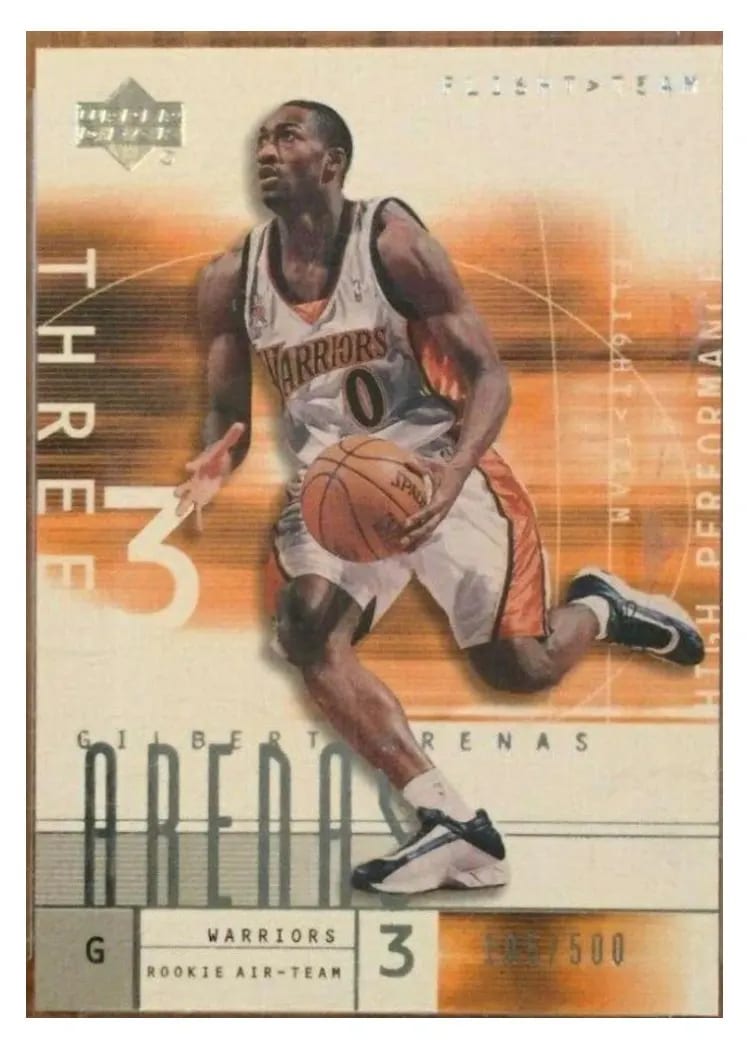 2001 Upper Deck Flight Team Gilbert Arenas #119 card