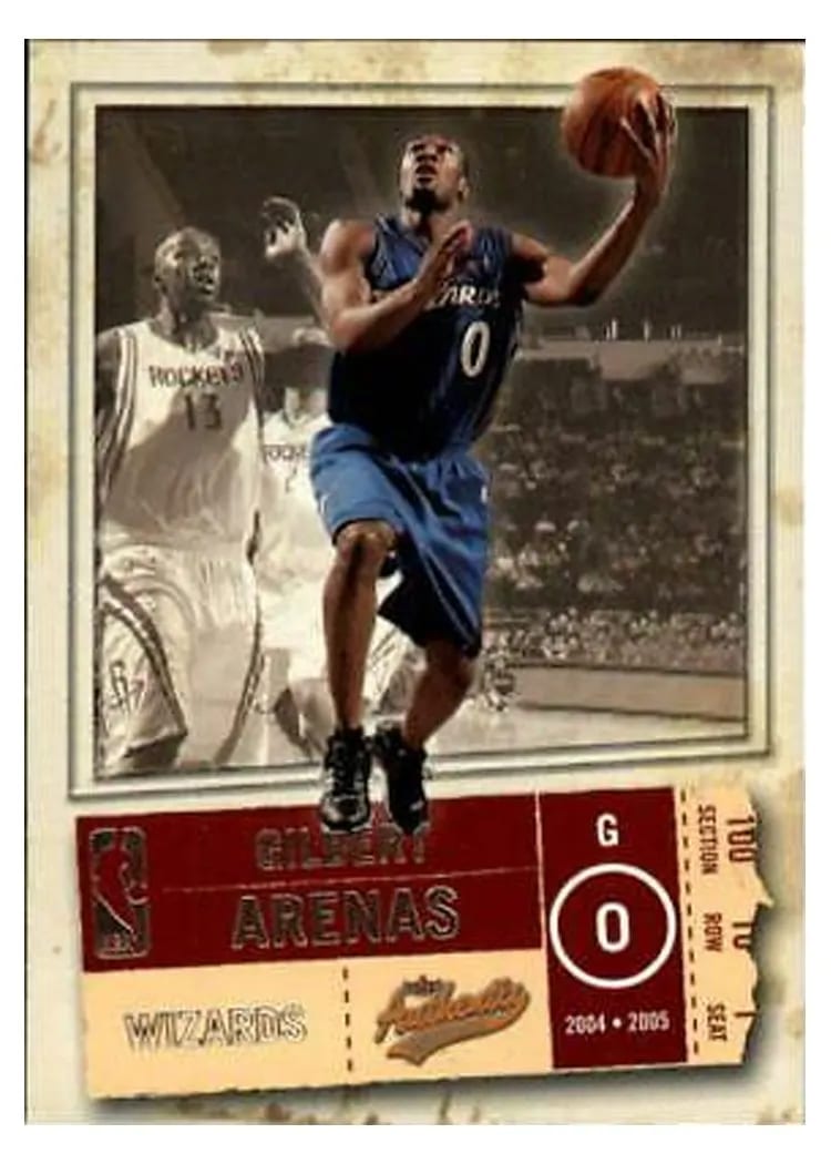 2004 Fleer Authentix Gilbert Arenas #72 card