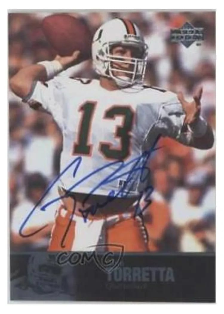 2011 Upper Deck College Legends Autograph Gino Torretta #57 card