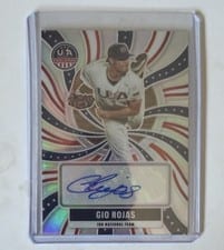 2026 Panini Stars & Stripes Prizm 18U National Team Signatures Gio Rojas #26 card