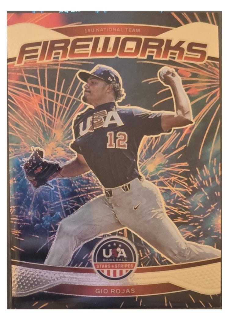 2026 Panini Stars & Stripes Prizm Fireworks Gio Rojas #19 card