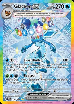 2025 Prismatic Evolutions Glaceon ex #150 card