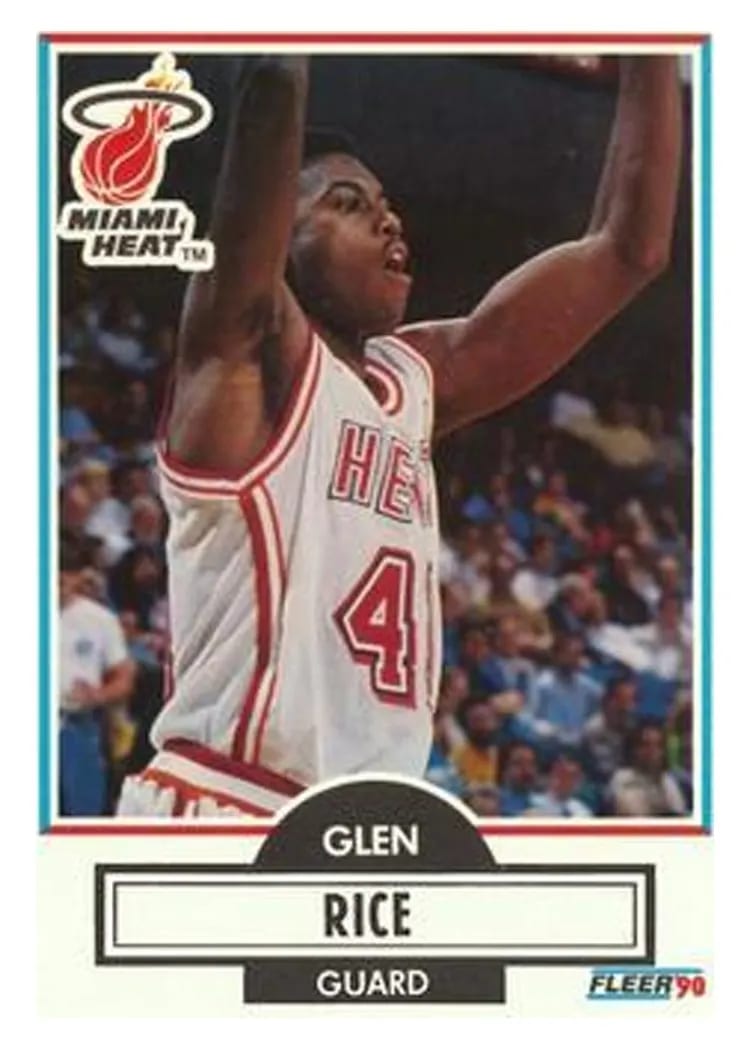 1990 Fleer Glen Rice #101 card