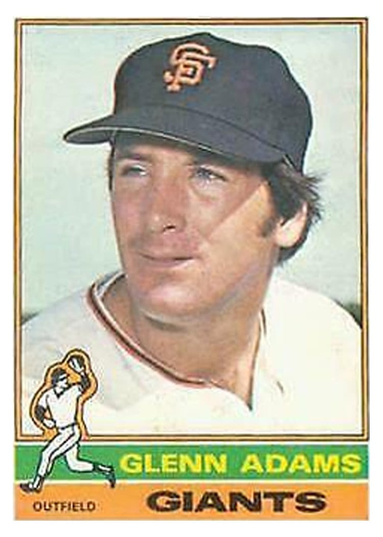 1976 Topps Glenn Adams #389 card
