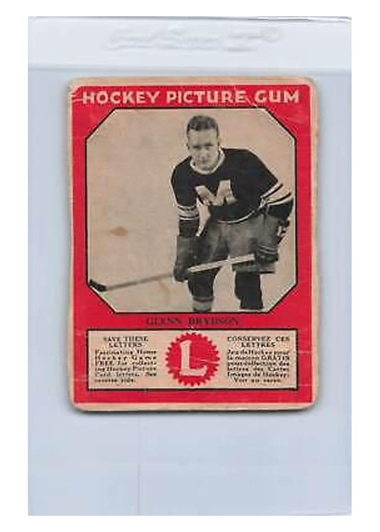 1933 V252 Canadian Gum Glenn Brydson card