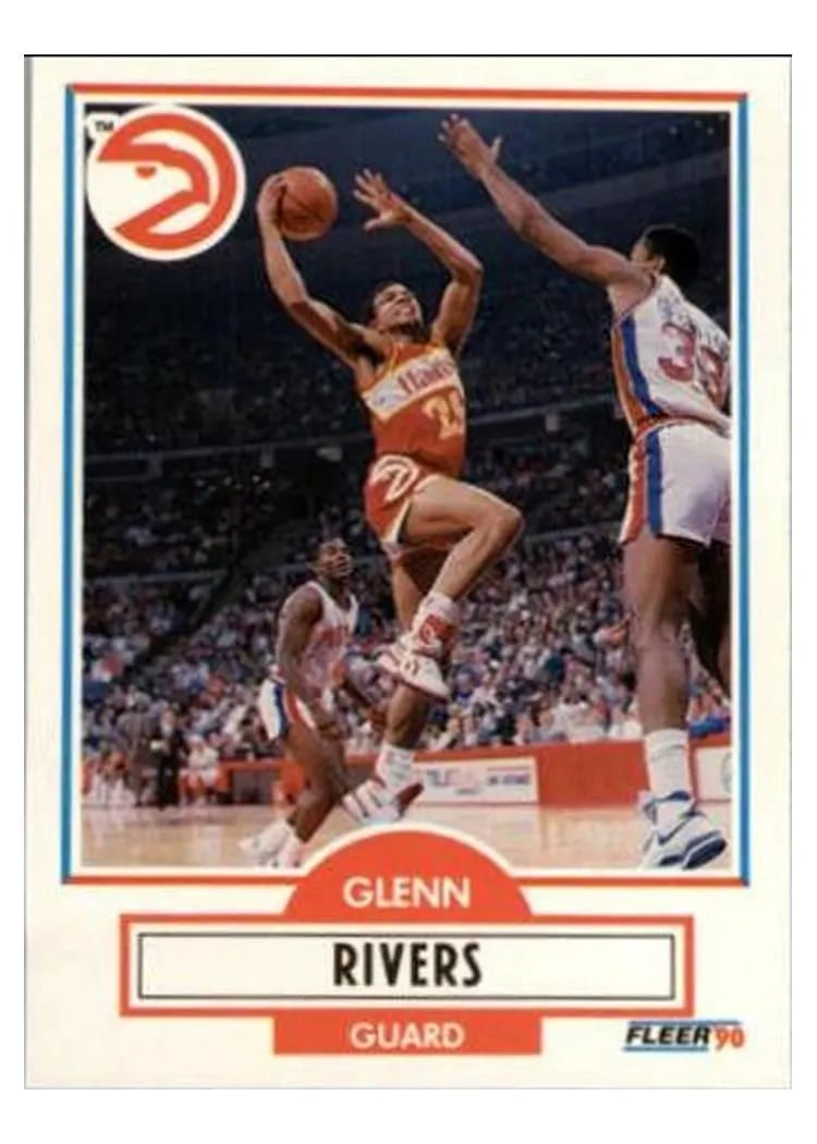 1990 Fleer Update Glenn Rivers #U-3 card