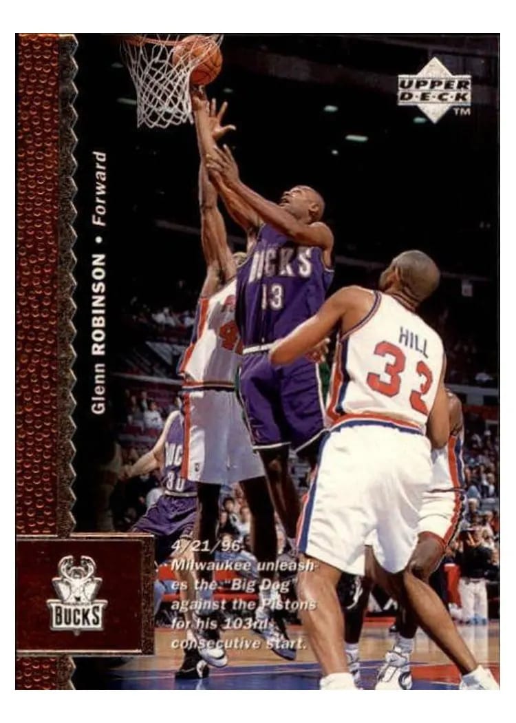 1996 Upper Deck Glenn Robinson #72 card