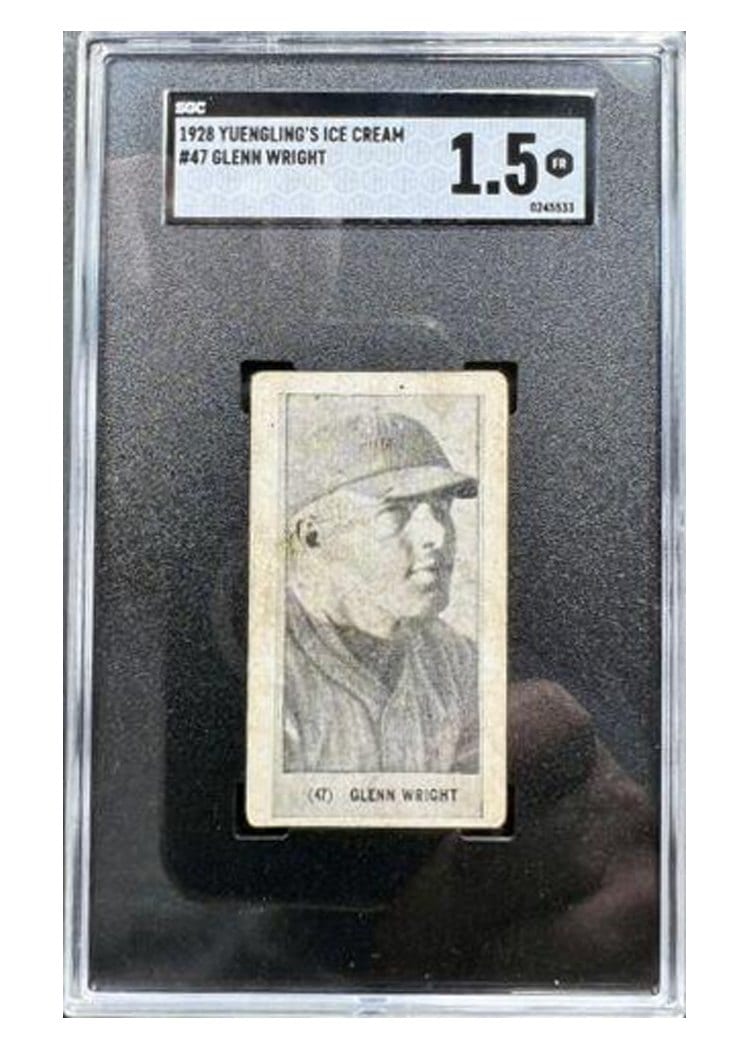 1928 Yuengling's Ice Cream Glenn Wright #47 card