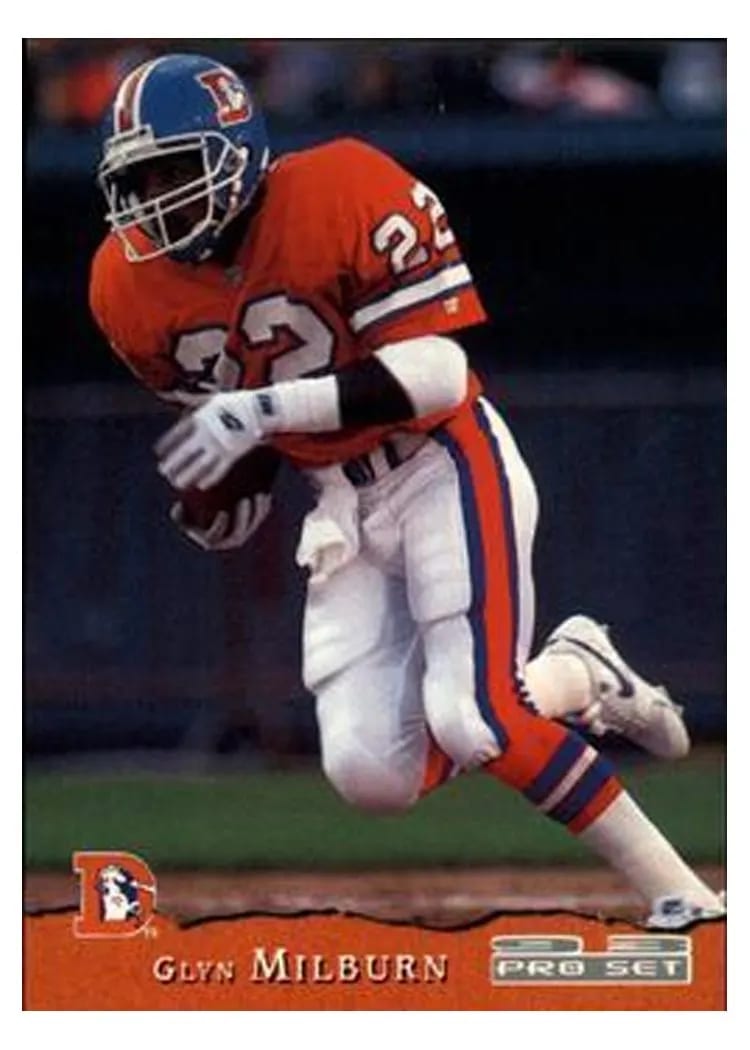 1993 Pro Set Glyn Milburn #125 card