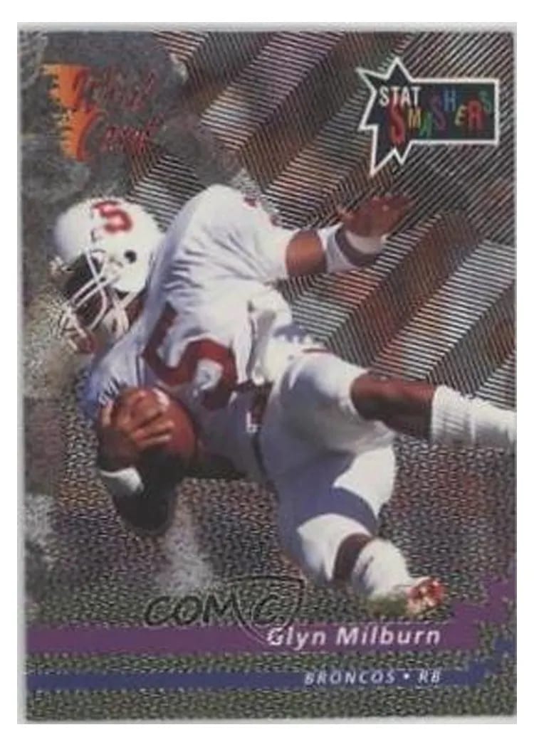 1993 Wild Card Stat Smashers Glyn Milburn #WSS-58 card