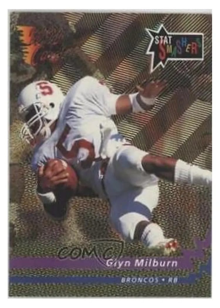 1993 Wild Card Stat Smashers Glyn Milburn #WSS-58 card