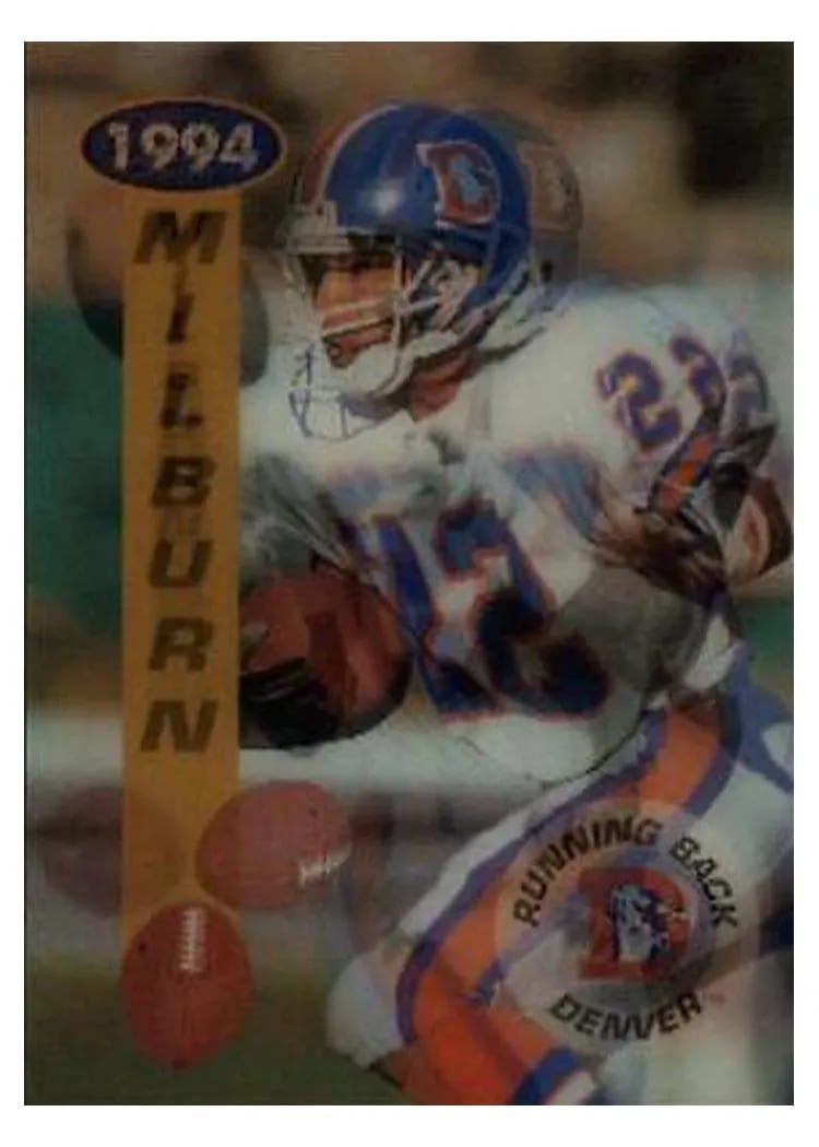 1994 Sportflics Glyn Milburn #14 card