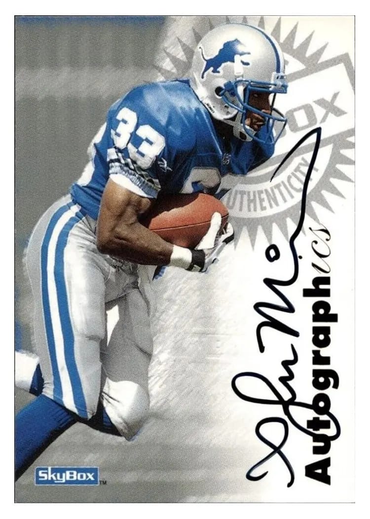 1997 Skybox Premium Autographics Glyn Milburn card