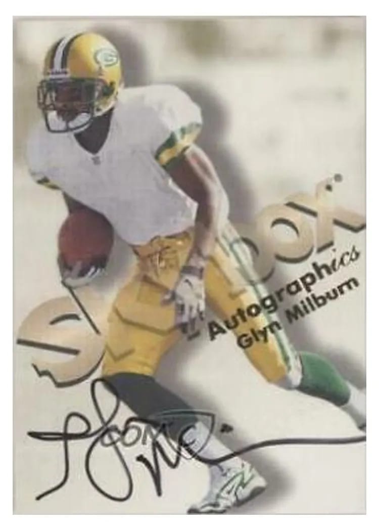 1998 Skybox Premium Autographics Glyn Milburn card