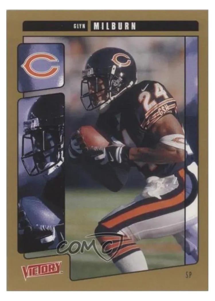 2001 Upper Deck Victory Glyn Milburn Gold #60 card