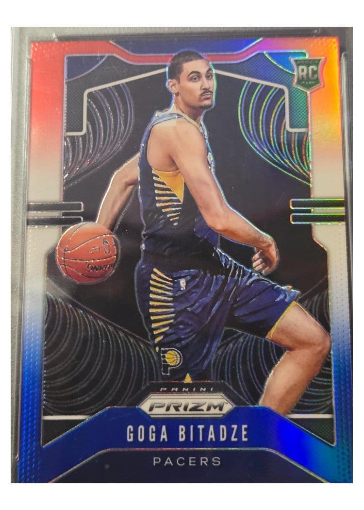2019-20 Panini Prizm Base Set Goga Bitadze Red, White, and Blue Prizm #264 card