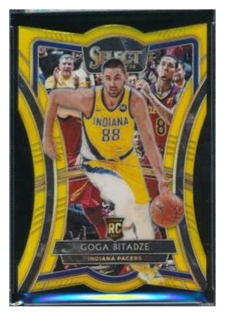 2019-20 Panini Select Base Set Goga Bitadze Die Cut Gold Prizm #158 card
