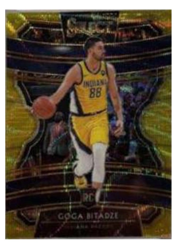 2019-20 Panini Select Base Set Goga Bitadze Gold Wave #158 card