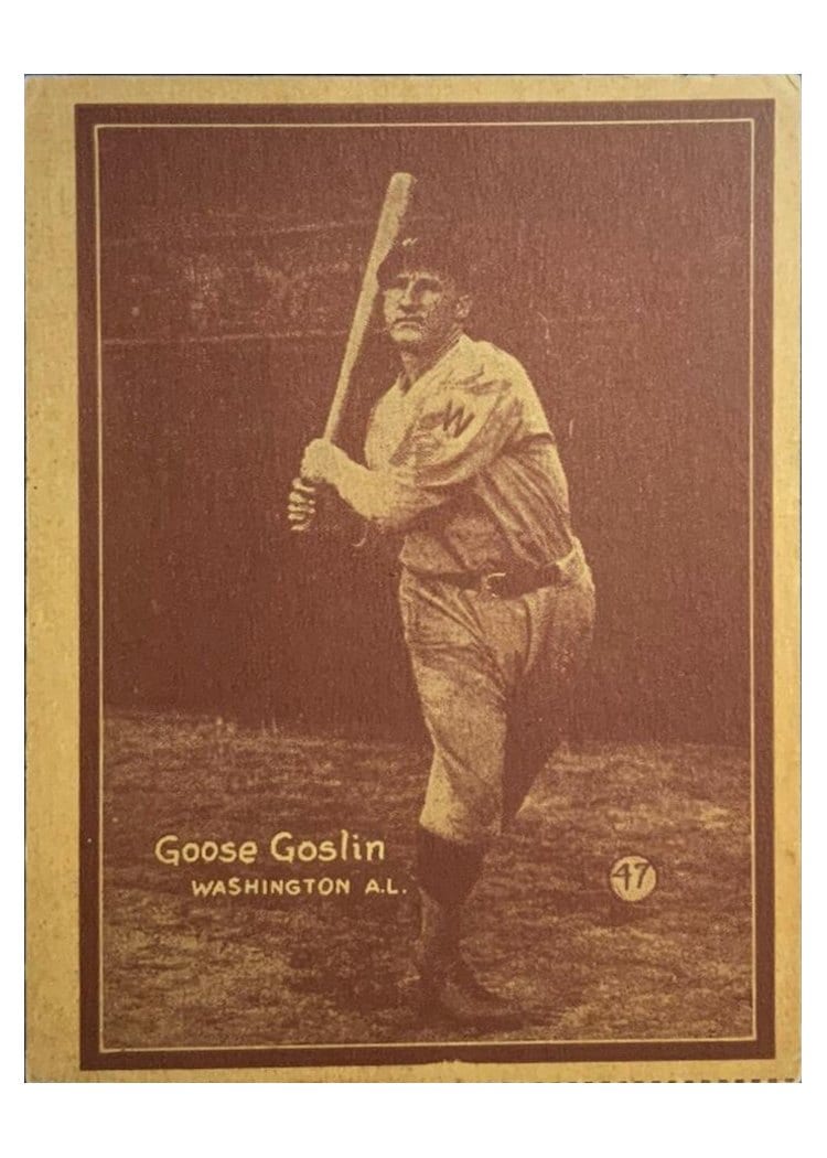1931 W517 Goose Goslin #47 card