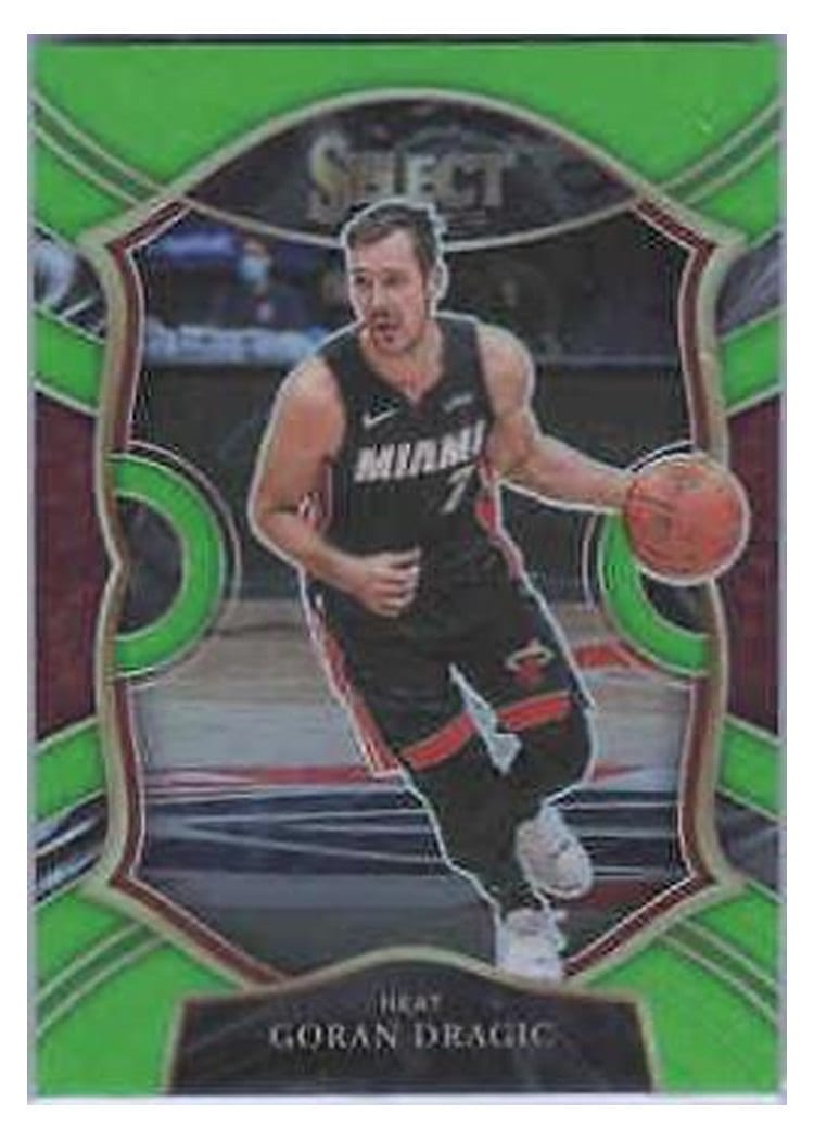 2020-21 Panini Select Base Set Goran Dragic Neon Green Prizm #22 card