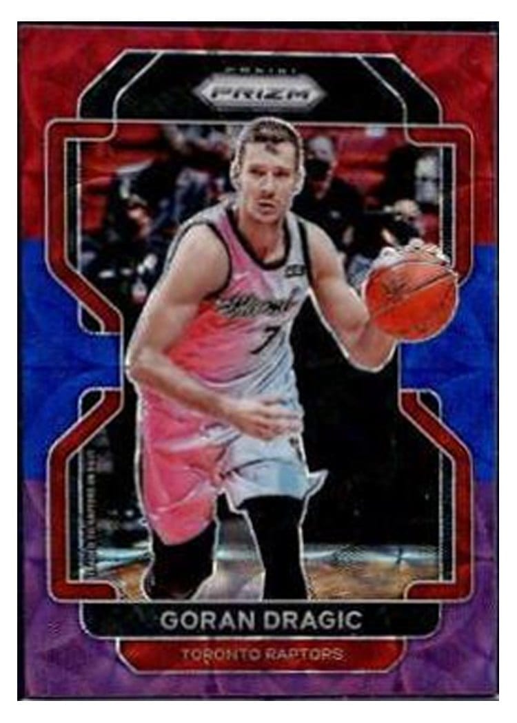 2021-22 Panini Prizm Base Set Goran Dragic Red Blue Purple Choice Prizm #204 card