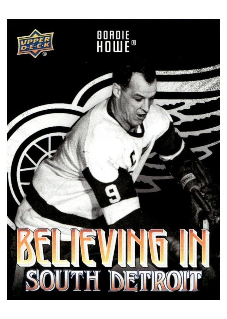 2025-26 Upper Deck Detroit Red Wings Centennial Believing in South Detroit Gordie Howe #BSD-15 card
