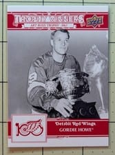 2025-26 Upper Deck Detroit Red Wings Centennial Trophy Winners Gordie Howe #140 card