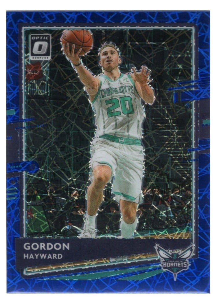 2020-21 Donruss Optic Base Set Gordon Hayward Blue Velocity #140 card