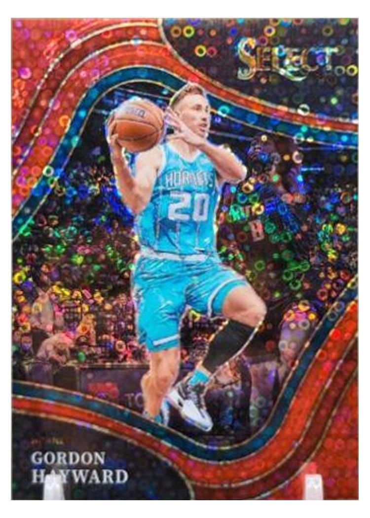 2021-22 Panini Select Base Set Gordon Hayward Red Disco Prizm #204 card