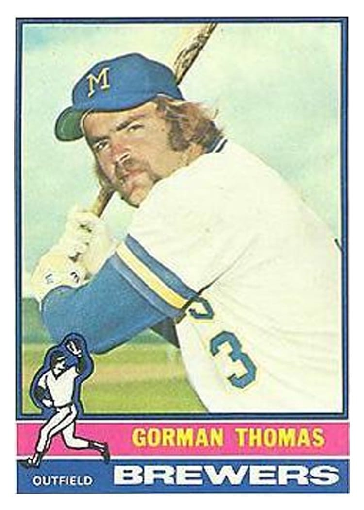 1976 Topps Gorman Thomas #139 card