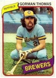 1980 Topps Base Set Gorman Thomas #623 card