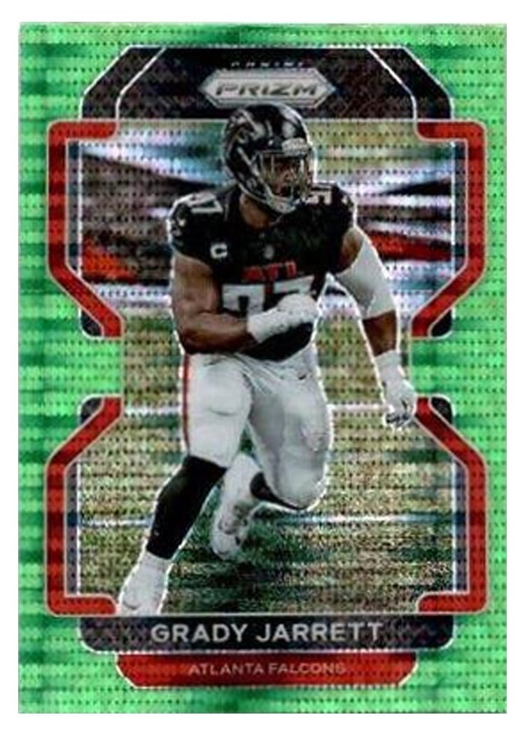 2021 Panini Prizm Base Set Grady Jarrett Neon Green Pulsar Prizm #326 card